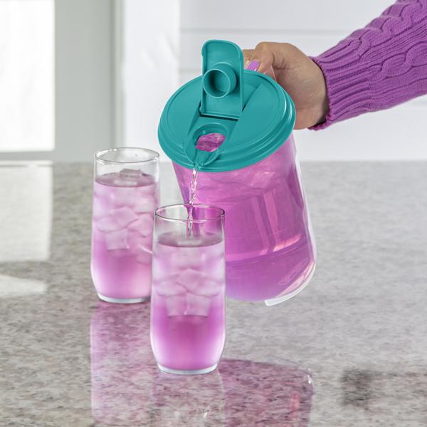 Beverage Pitcher Round | 1 Gallon | Washed Blue | Sterilite