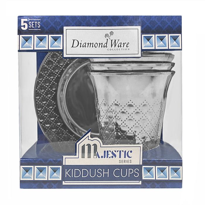 Disposable Kiddush Cup & Trays Set 5oz 5PK