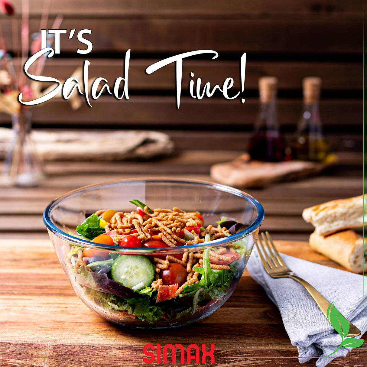 Glass Mixing Bowl | 1.7LT | Heat‑Resistant | Clear | Simax