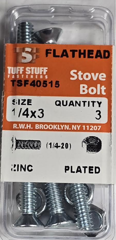 Screws & Nuts Flat Head 1/4 x 3
