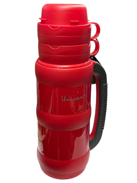Plastic Vacuum Flask 1LT 2 Cup Top Uniware