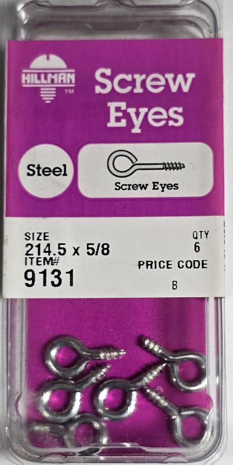 Screw Eyes 214.5 x 5/8 Hillman