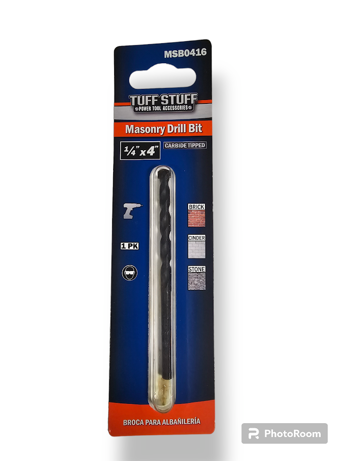 Masonry Drill Bit 1/4" x 4"