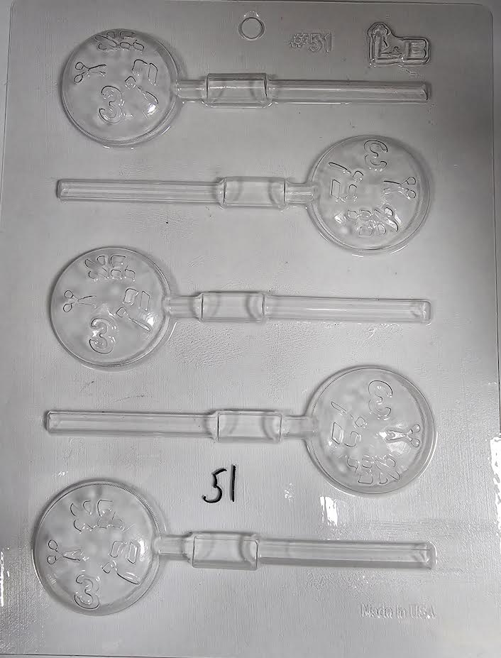 Ani Ben 3 Lolly Chocolate Mold