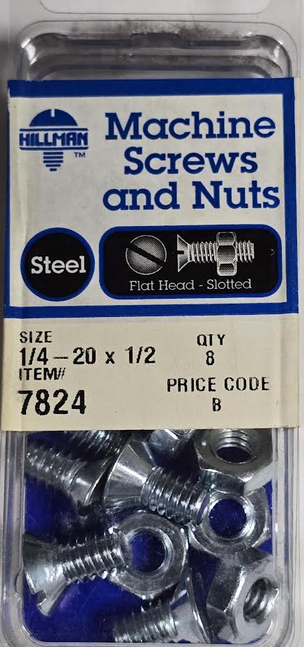 Screws & Nuts Flat Head 1/4-20 x 1/2 Hillman