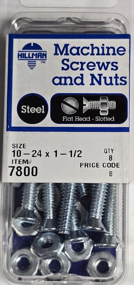 Screws & Nuts Flat Head 10-24 x 1-1/2 Hillman