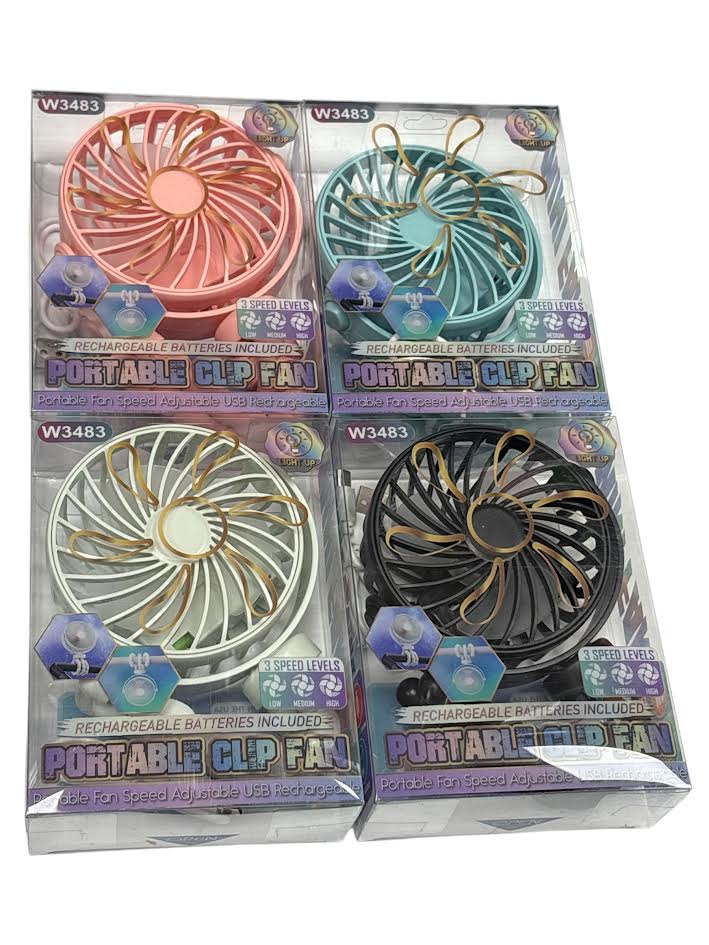 Portable Fan Speed Adjustable (USB Rechargeable)