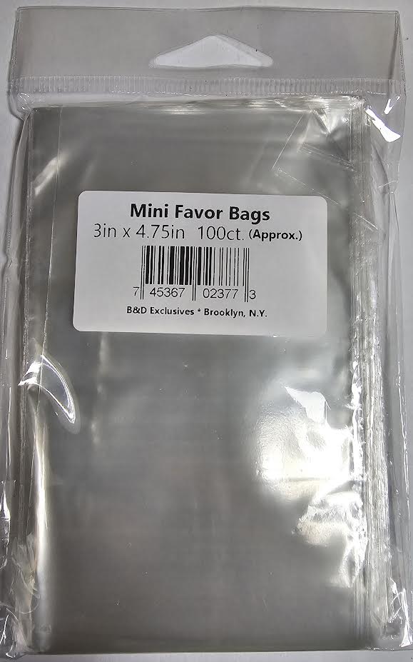 Mini Favor Bags 3 x 4.75" 100ct B&D Exclusives