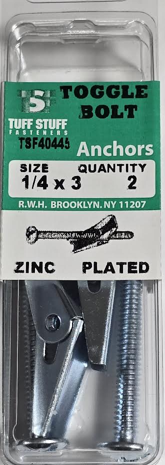 Toggle Bolt 1/4 x 3"
