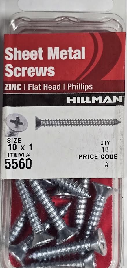 Sheet Metal Screws Flat Head 10 x 1 Hillman