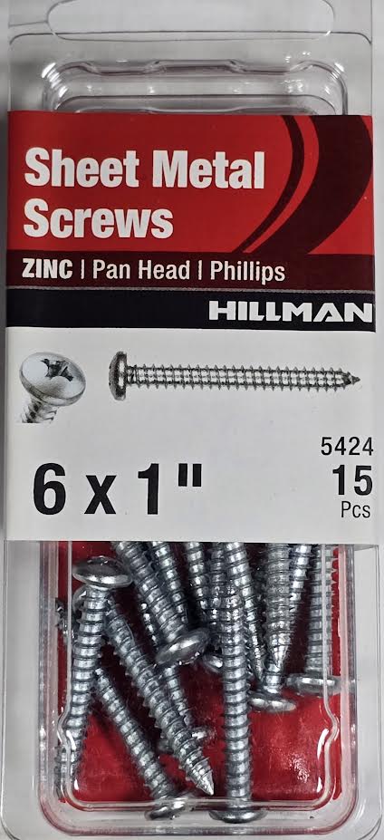 Sheet Metal Screws Pan Head 6 x 1 Hillman