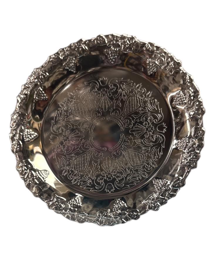 Kiddush Trays Silver 6"