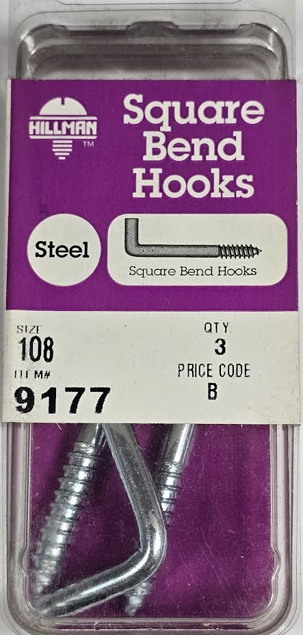 Square Bend Hooks #108 Hillman