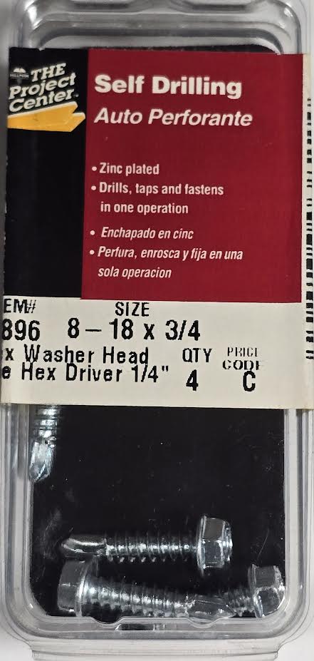Self Drilling Screws 8-18 x 3/4 Hillman