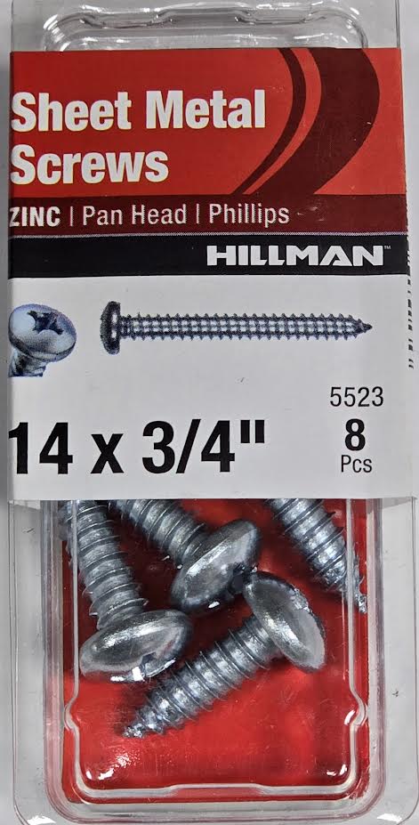 Sheet Metal Screws Pan Head 14 x 3/4 Hillman