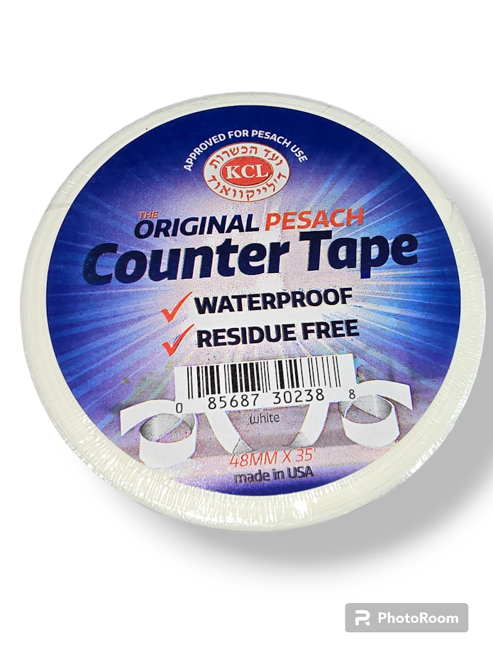 White Pesach Counter Tape Clear | Residue Free | KCL