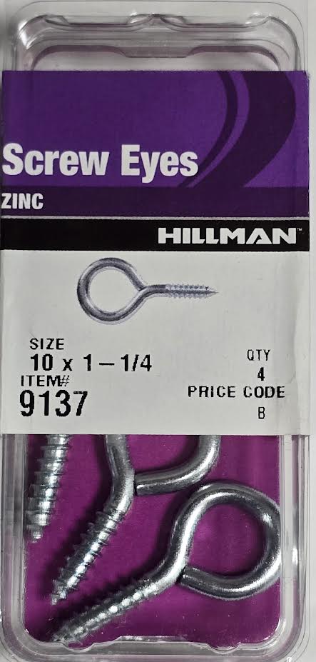 Screw Eyes 10 x 1-1/4 Hillman