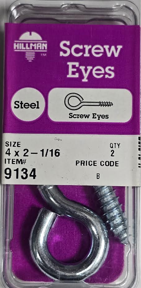 Screw Eyes 4 x 2-1/16 Hillman