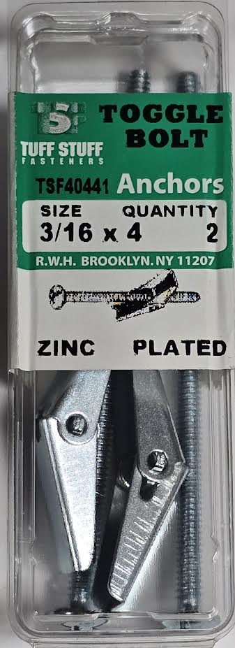Toggle Bolt 3/16 x 4"