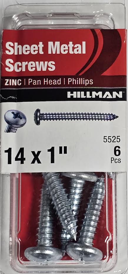 Sheet Metal Screws Pan Head 14 x 1 Hillman