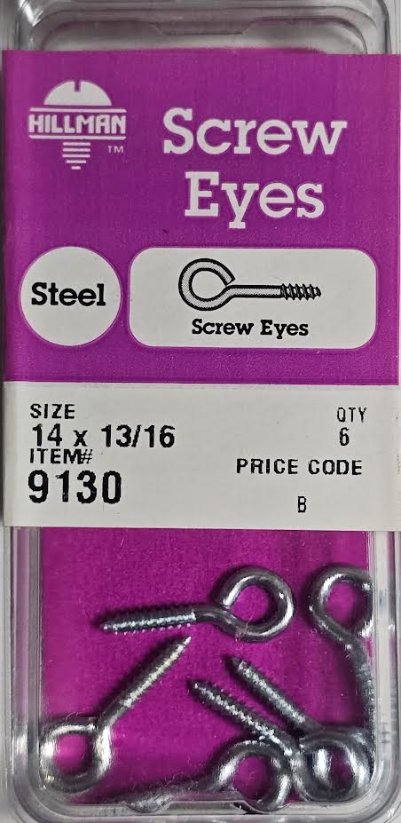 Screw Eyes 14 x 13/16 Hillman