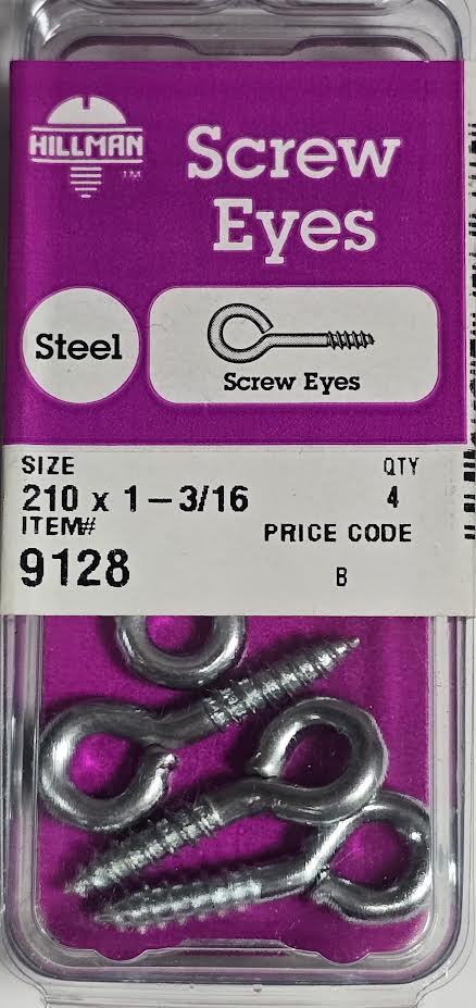 Screw Eyes 210 x 1-3/16 Hillman