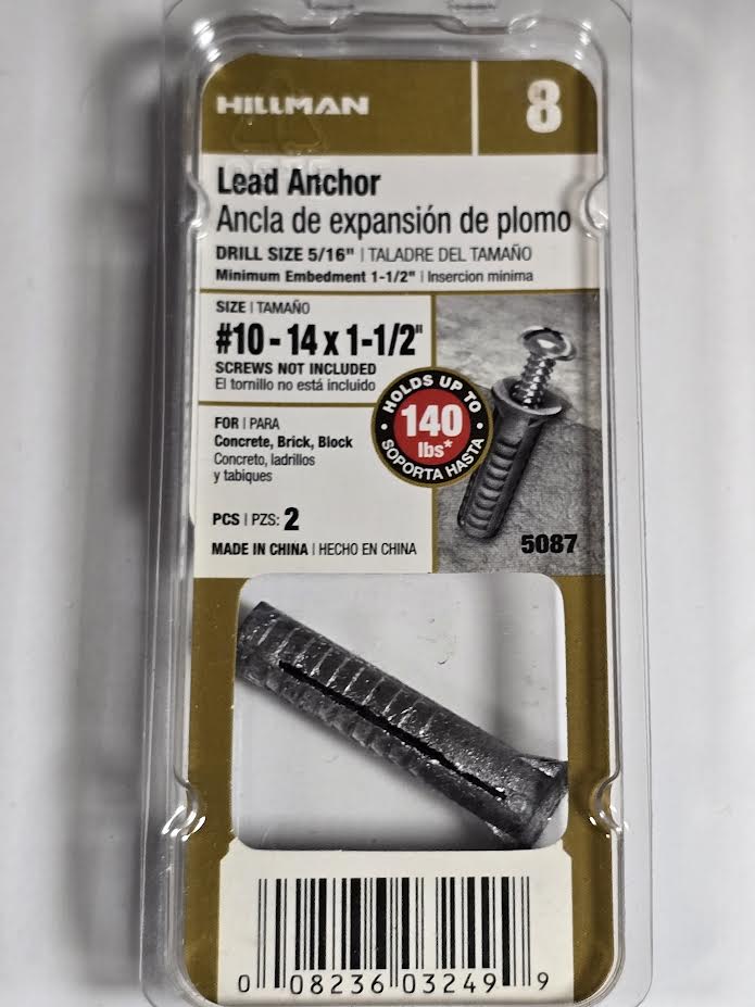 Lead Anchor #10-14x1-1/2" Hillman