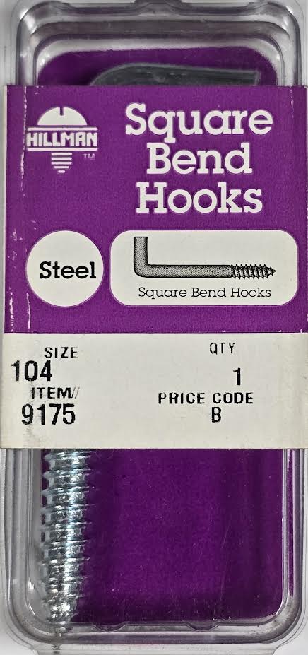 Square Bend Hooks #104 Hillman