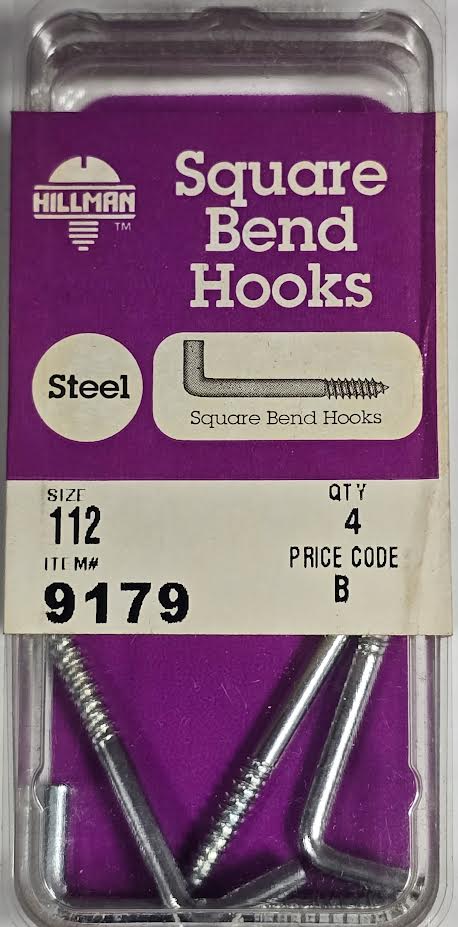 Square Bend Hooks #112 Hillman