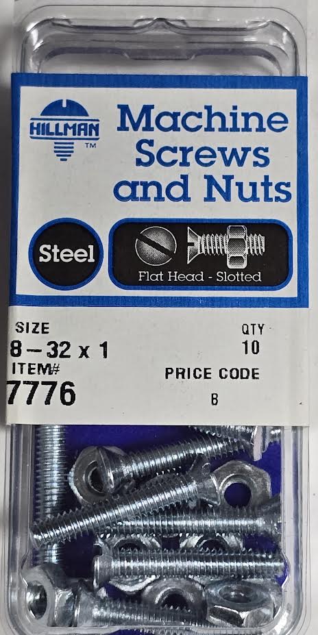 Screws & Nuts Flat Head 8-32 x 1 Hillman