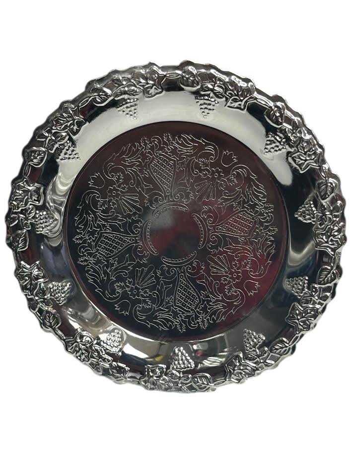 Kiddush Trays Silver 4.25"