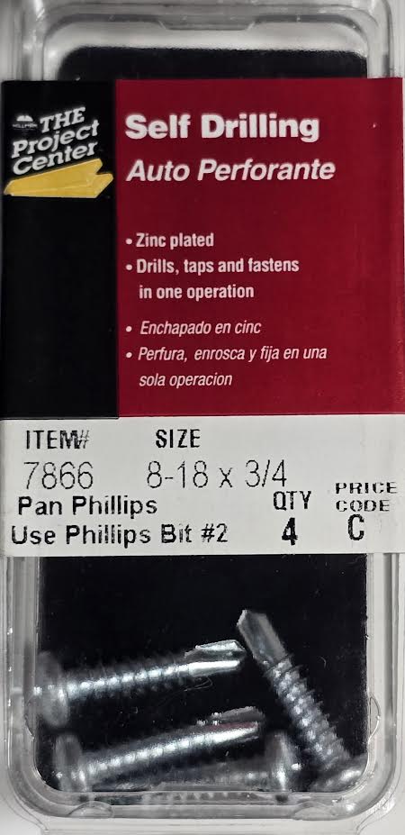 Self Drilling Screws 8-18 x 3/4 Hillman