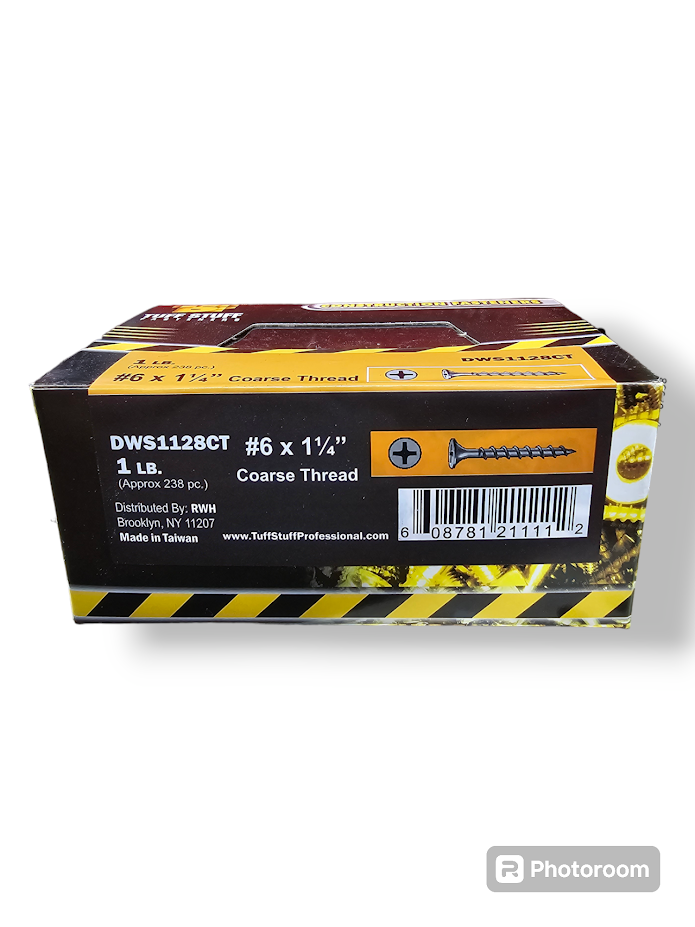 1-1/4" Coarse Thread Drywall Screws 1LB Box