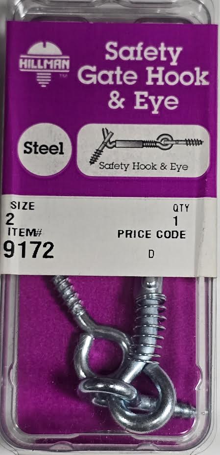 Safety Gate Hook & Eye #2 Hillman