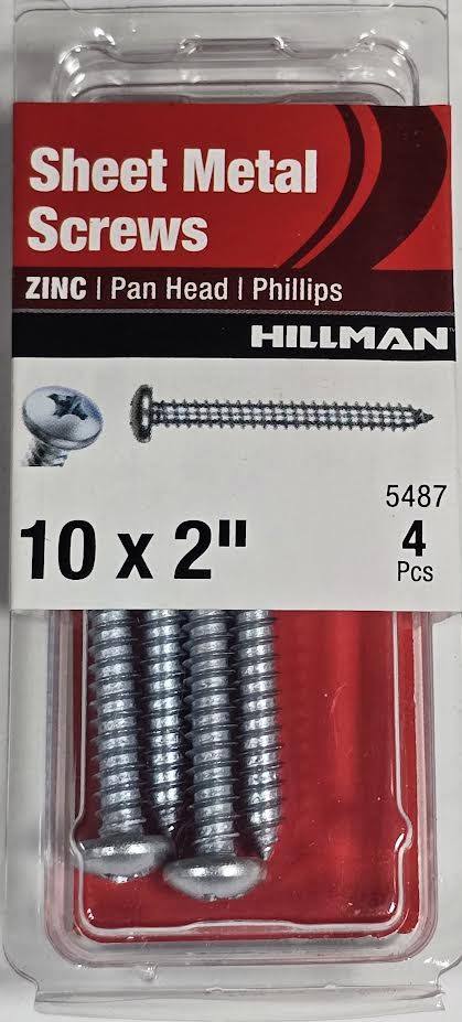 Sheet Metal Screws Pan Head 10 x 2 Hillman