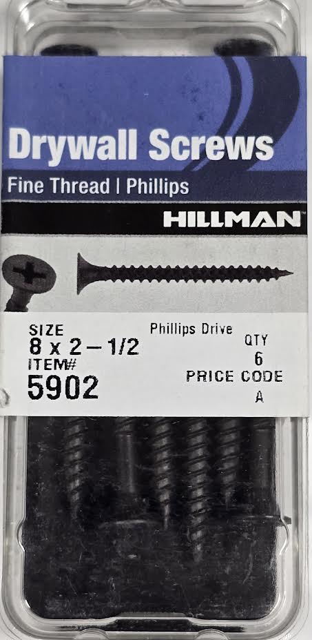 Drywall Screws 8 x 2-1/2 Hillman