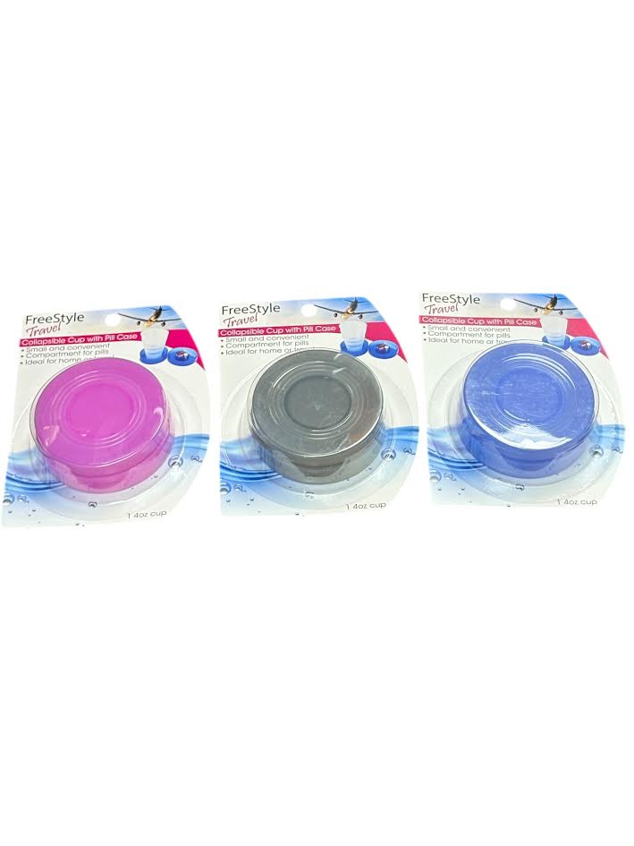 Collapsible Cup w/Pill Case