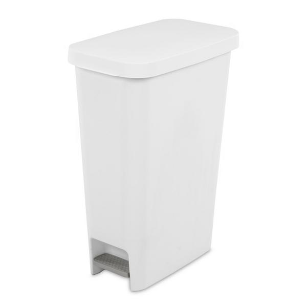 Slim Step On Trash Bin 13 Gallon Sterilite