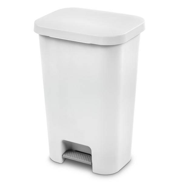Step On Trash Bin 13 Gallon White Sterilite