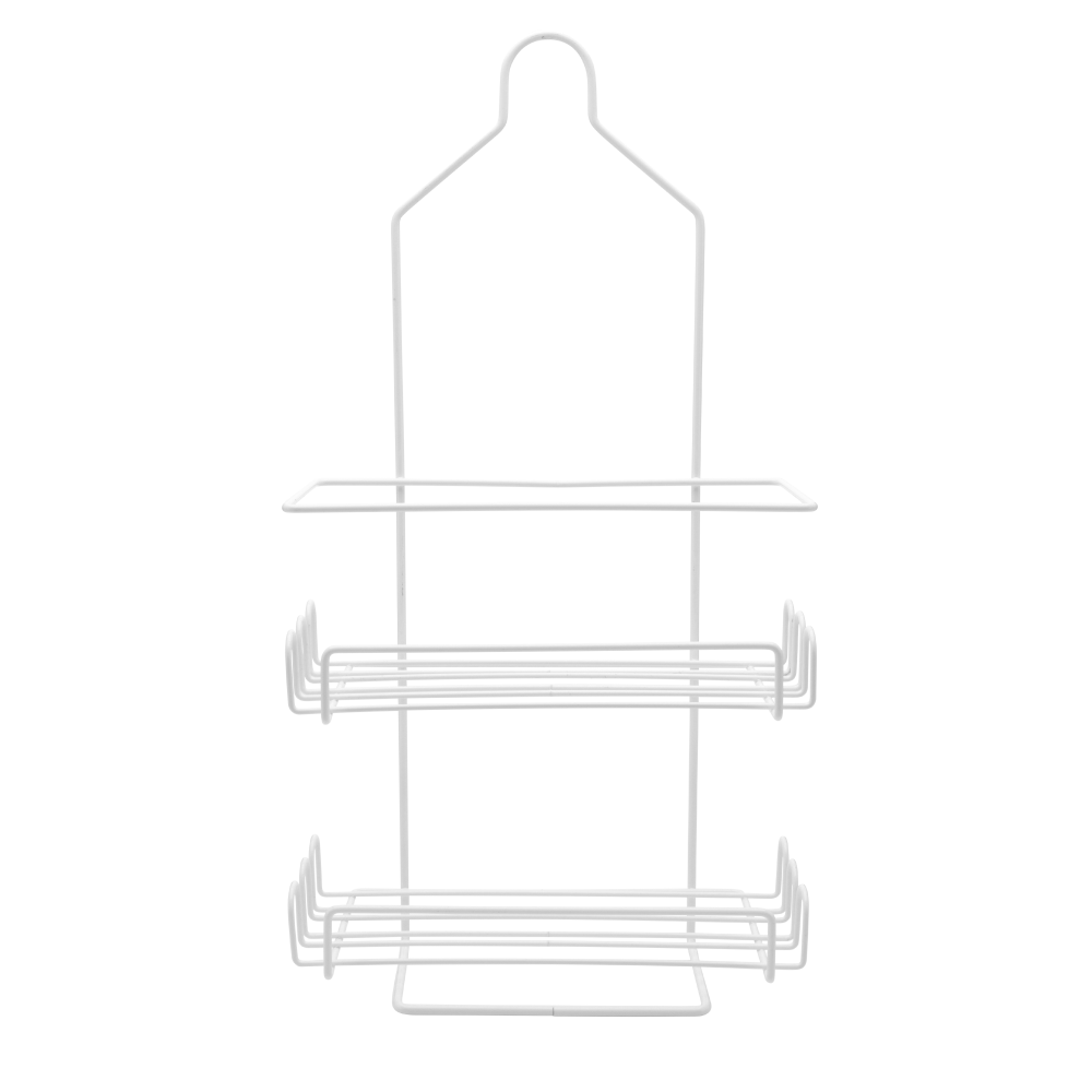 Metal Shower Caddy 2‑Tier | Hanging, Rust‑Resistant | White | YBM