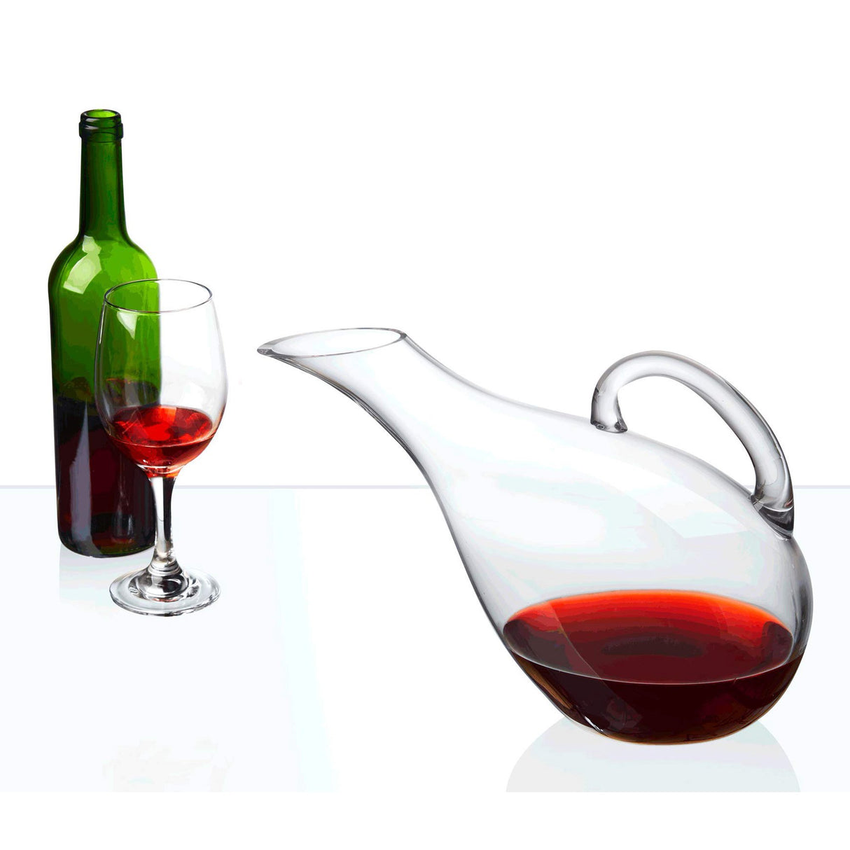Wine Decanter Slanted Aerator | 1000ml | Clear | Global Amici