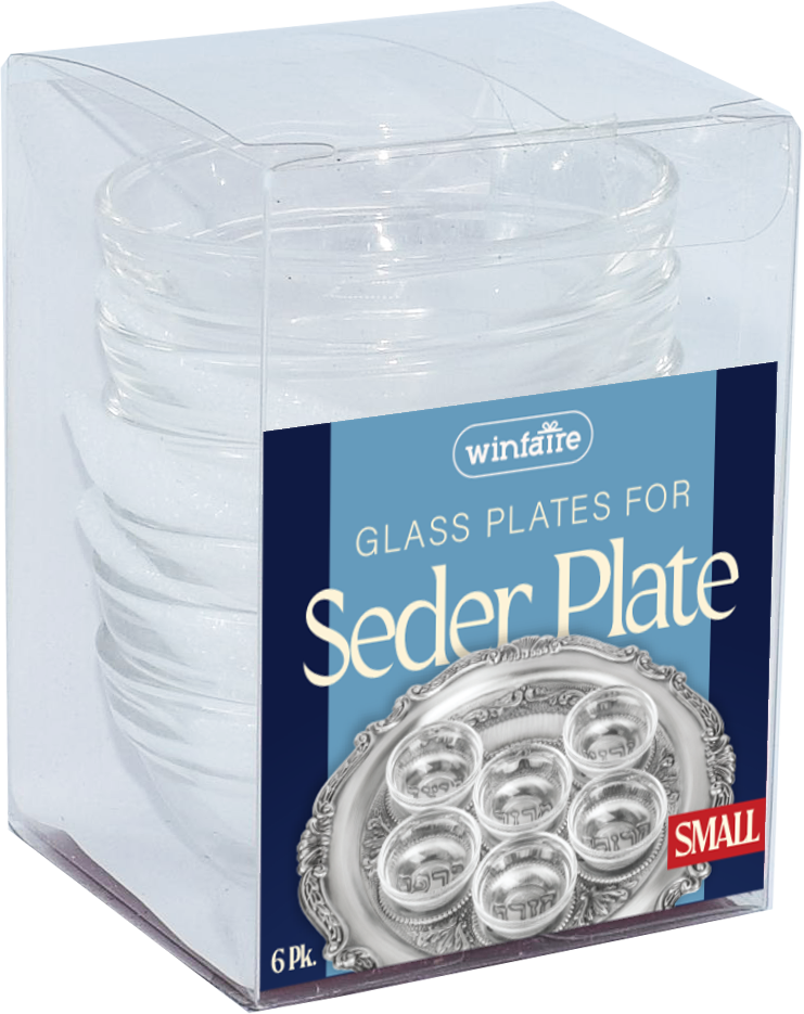 Glass Plates For Seder Plate Small 6PK