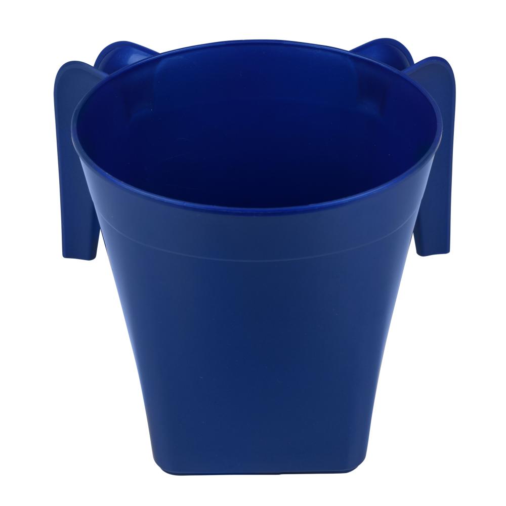 Plastic Square Wash Cup Metallic Blue (1332)