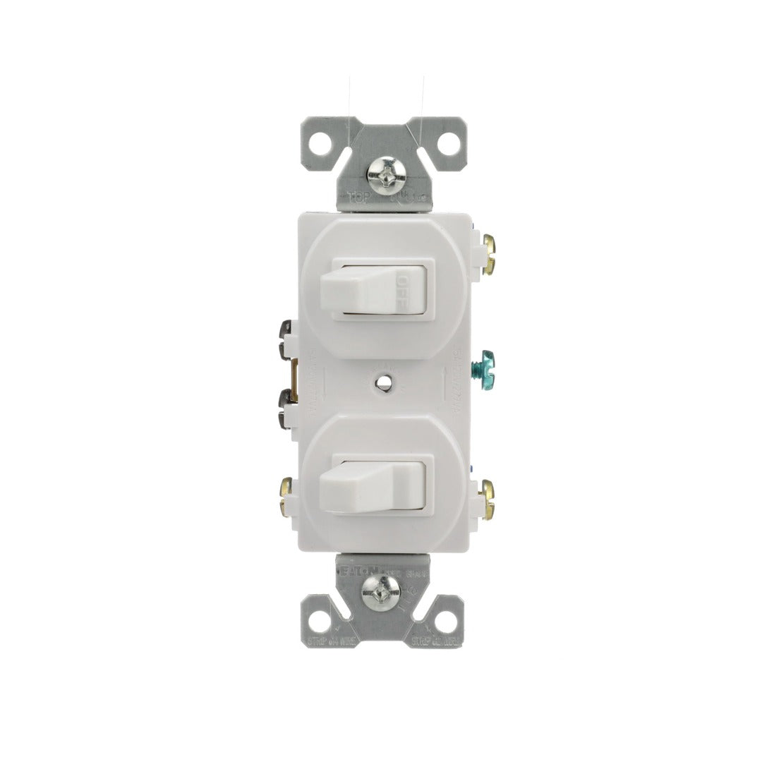 Double Single-Pole Switch White