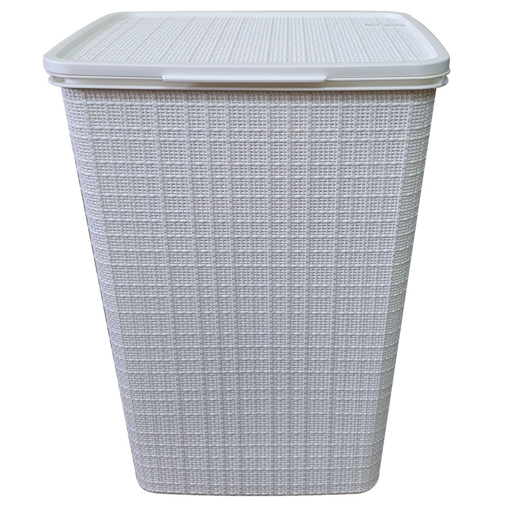 Plastic Hamper White YBM