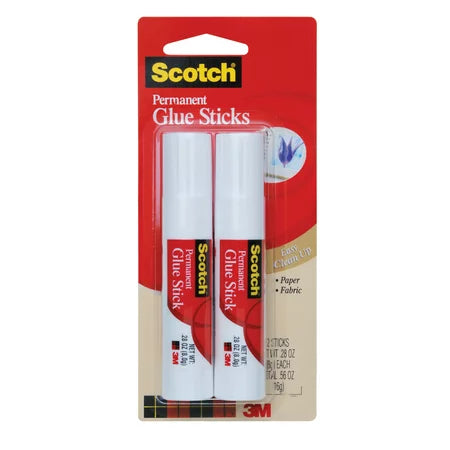 Permanent Glue Sticks 2pc Scotch