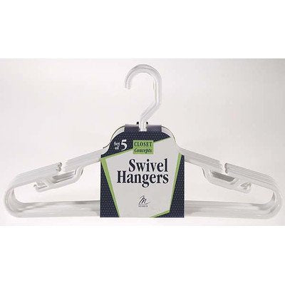 Plastic Swivel Hangers 5pk Merrick