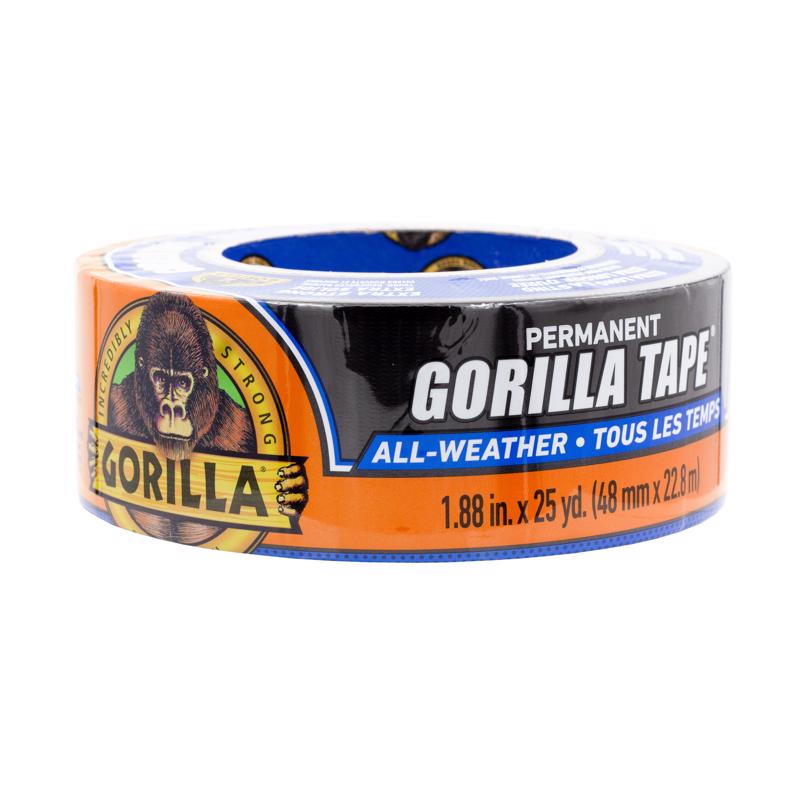 Gorilla Black Duct Tape | Waterproof & UV Resistant | 1.88" x 25 yd