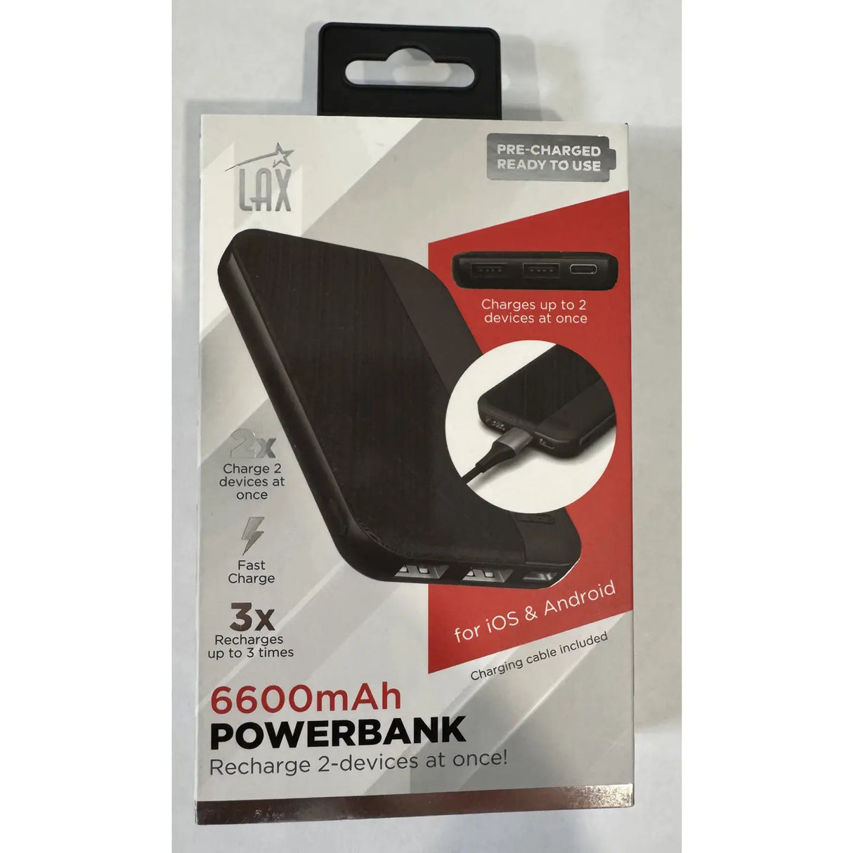 Power Bank 6600mAH Lax