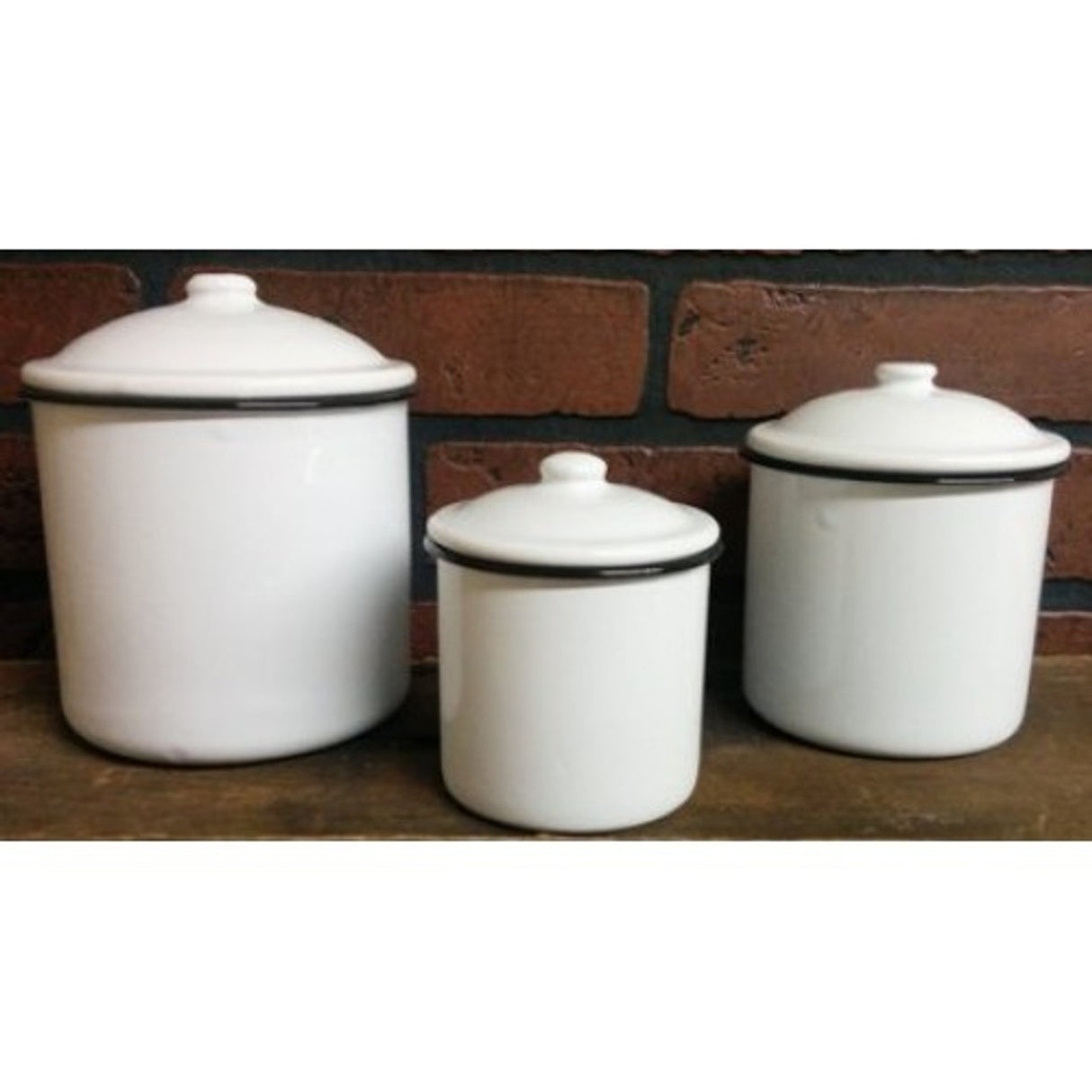 Stock Pot Set Of 3 Black Rim DNS Designs